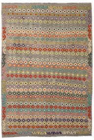 202X290 Tappeto Orientale Kilim Afghan Old Style Marrone/Arancione (Lana, Afghanistan) Carpetvista