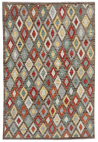  Moroccan Berber - Afghanistan 191X287 ウール 絨毯 茶色/グリーン Carpetvista