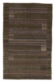  Kilim Modern Rug 116X179 Wool Black/Brown Small Carpetvista
