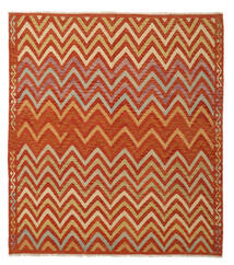 252X294 絨毯 キリム アフガン オールド スタイル オリエンタル ダークレッド/茶色 大きな (ウール, アフガニスタン) Carpetvista