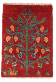 58X81 Gabbeh Perzisch Fine Vloerkleed Modern Donkerrood/Zwart (Wol, Perzië/Iran) Carpetvista