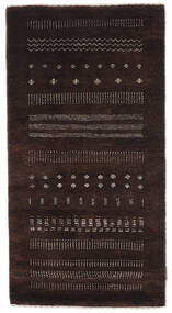 絨毯 ギャッベ Loribaft 77X145 ブラック (ウール, インド)