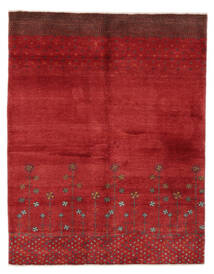 Persischer Gabbeh Persisch Fine Teppich 153X196 Dunkelrot/Schwarz (Wolle, Persien/Iran)