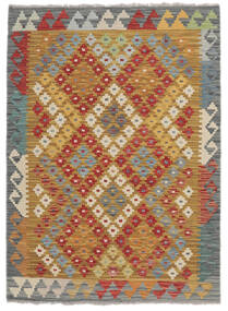 Kelim Afghan Old Stil Teppich 103X141 Braun/Dunkelgrau Wolle, Afghanistan Carpetvista