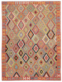  Kelim Afghan Old Style Matot 182X245 Ruskea/Tummankeltainen Carpetvista