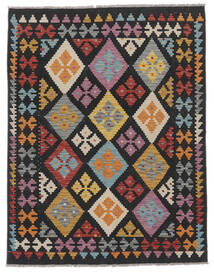  Kelim Afghan Old Style Matot 148X192 Villamatto Musta/Tummanpunainen Pieni Matto Carpetvista