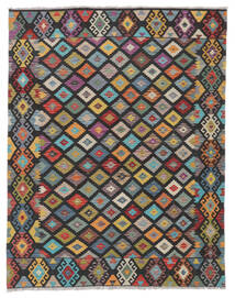 155X200 絨毯 オリエンタル キリム アフガン オールド スタイル ブラック/茶色 (ウール, アフガニスタン) Carpetvista