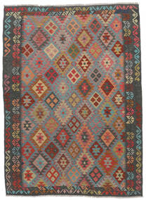  176X244 Kelim Afghan Old Style Matot Matto Tummanpunainen/Musta Afganistan Carpetvista