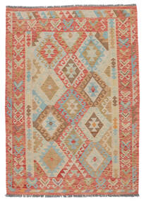  Kelim Afghan Old Style Matot 130X183 Ruskea/Punainen Carpetvista