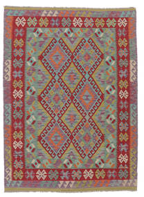  132X181 Petit Kilim Afghan Old Style Tapis Laine, Carpetvista