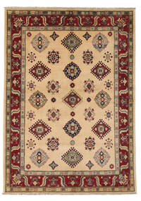 Kazak Fine Teppich 169X238 Orange/Braun Wolle, Afghanistan Carpetvista
