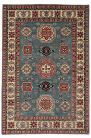  Kazak Fine Rug 184X273 Wool Black/Dark Red Carpetvista