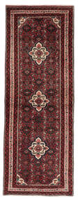 69X188 Hosseinabad Vloerkleed Oosters Tapijtloper Zwart/Donkerrood (Wol, Perzië/Iran) Carpetvista