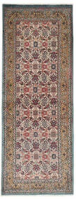77X210 Täbriz Teppich Orientalischer Läufer Braun/Schwarz (Wolle, Persien/Iran) Carpetvista