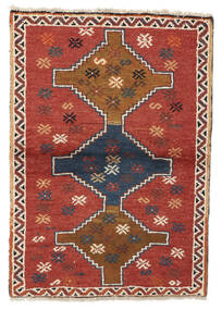 絨毯 ペルシャ カシュガイ 97X138 ダークレッド/ブラック (ウール, ペルシャ/イラン)