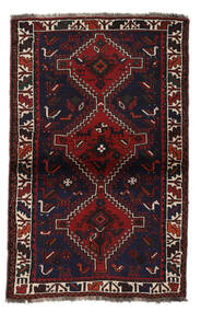  Ghashghai Teppich 99X155 Persischer Wollteppich Schwarz/Dunkelrot Klein Carpetvista