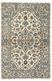 Keshan Teppich 95X147 Braun/Gelb Wolle, Persien/Iran Carpetvista