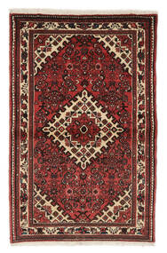 Hosseinabad Teppich 98X158 Schwarz/Dunkelrot Wolle, Persien/Iran Carpetvista