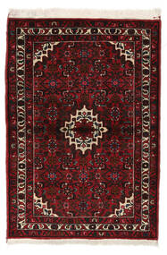 108X153 Alfombra Hosseinabad Oriental Negro/Rojo Oscuro (Lana, Persia/Irán)