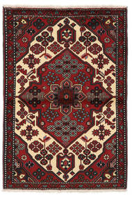 Dywan Orientalny Hamadan 106X154 Czarny/Ciemnoczerwony (Wełna, Persja/Iran)