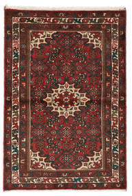 Χαλι Hosseinabad 107X155 Μαύρα/Σκούρο Κόκκινο (Μαλλί, Περσικά/Ιρανικά)