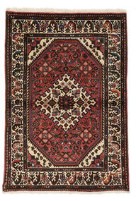  Orientalisk Hosseinabad Matta 104X154 Svart/Mörkröd Ull, Persien/Iran Carpetvista