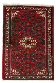 110X161 Tapis Hosseinabad D'orient Noir/Rouge Foncé (Laine, Perse/Iran) Carpetvista