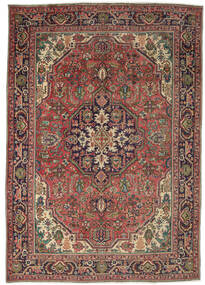 207X290 Täbriz Teppich Orientalischer Dunkelrot/Schwarz (Wolle, Persien/Iran) Carpetvista