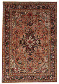 202X298 Tabriz Rug Oriental Black/Brown (Wool, Persia/Iran) Carpetvista