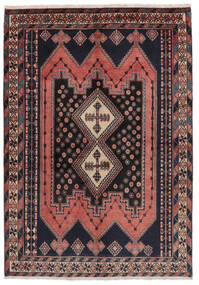  Persischer Afshar/Sirjan Teppich 153X217 Schwarz/Dunkelrot (Wolle, Persien/Iran)