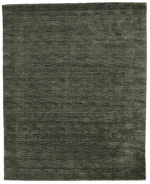 Handloom Gabba 200X250 Forest Green Plain (Single Colored) Wool Rug