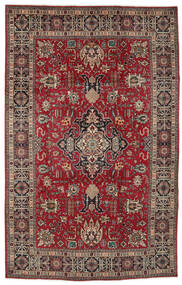  Tabriz Rug 196X313 Persian Wool Dark Red/Brown Carpetvista