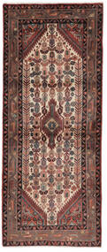 絨毯 オリエンタル ハマダン 83X202 廊下 カーペット ダークレッド/ブラック (ウール, ペルシャ/イラン)