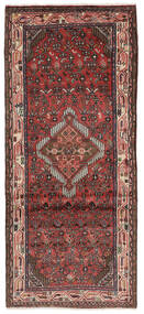 80X181 Dywan Orientalny Hamadan Chodnikowy Ciemnoczerwony/Czarny (Wełna, Persja/Iran) Carpetvista