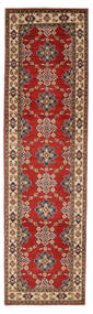 Tapete Oriental Kazak Fine 80X295 Passadeira Vermelho Escuro/Castanho (Lã, Afeganistão)