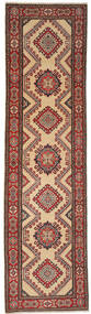 80X301 Kazak Fine Rug Oriental Runner
 Dark Red/Orange (Wool, Afghanistan) Carpetvista