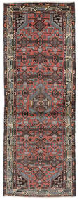  Hamadan Rug 78X215 Persian Wool Black/Dark Red Small Carpetvista