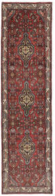 83X315 絨毯 ハマダン オリエンタル 廊下 カーペット ダークレッド/ブラック (ウール, ペルシャ/イラン) Carpetvista