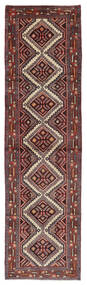 85X303 絨毯 ハマダン オリエンタル 廊下 カーペット ブラック/ダークレッド (ウール, ペルシャ/イラン) Carpetvista