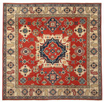 Tapete Kazak Fine 244X248 Quadrado Castanho/Vermelho Escuro (Lã, Afeganistão)