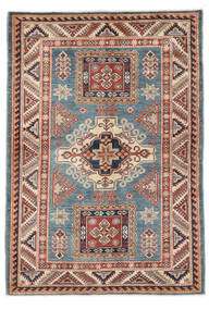 Kazak Fine Teppich 126X185 Schwarz/Braun Wolle, Afghanistan Carpetvista