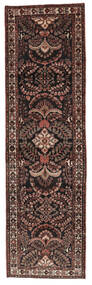  Orientalischer Hamadan Teppich 89X304 Läufer Schwarz/Braun Wolle, Persien/Iran Carpetvista