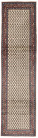  Persischer Sarough Mir Teppich 80X308 Läufer Braun/Beige (Wolle, Persien/Iran