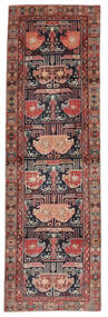 96X310 絨毯 オリエンタル ハマダン 廊下 カーペット ダークレッド/茶色 (ウール, ペルシャ/イラン) Carpetvista