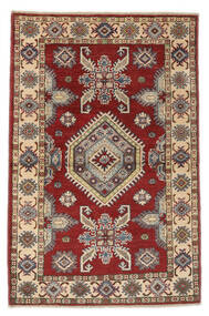 Kazak Fine Rug 95X147 Dark Red/Brown Wool, Afghanistan Carpetvista