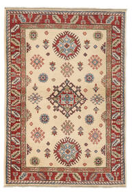 Kazak Fine Teppich 101X148 Braun/Beige Wolle, Afghanistan Carpetvista