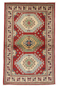  Oriental Kazak Fine Rug 99X158 Dark Red/Green Wool, Afghanistan Carpetvista