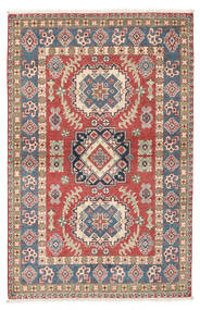 Itämainen Kazak Fine Matot Matto 100X155 Tummanpunainen/Tummanharmaa Villa, Afganistan Carpetvista