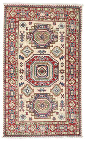 Orientalsk Kazak Fine Teppe 96X160 Beige/Mørk Rød Ull, Afghanistan Carpetvista
