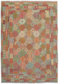 250X348 Kelim Afghan Old Style Matot Matto Itämainen Ruskea/Tummanpunainen Isot (Villa, Afganistan) Carpetvista